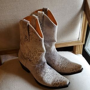 Old Gringo Grey Leopard Boots 8